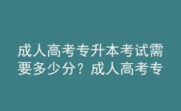 成人高考專升本考試需要多少分？成人高考專升本難不難？