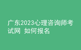 廣東2023心理咨詢師考試網(wǎng) 如何報名 具體的報名入口