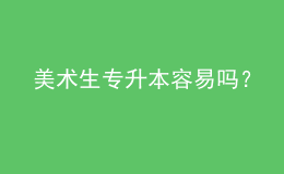美術(shù)生專升本容易嗎？ 