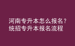河南專升本怎么報名？統(tǒng)招專升本報名流程