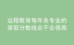 遠(yuǎn)程教育每年各專業(yè)的錄取分?jǐn)?shù)線會不會很高呢