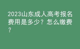 2023山東成人高考報名費用是多少？怎么繳費？