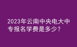2023年云南中央電大中專報名學(xué)費是多少？