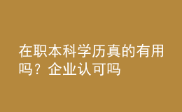 在職本科學(xué)歷真的有用嗎？企業(yè)認(rèn)可嗎 