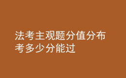 法考主觀題分值分布 考多少分能過(guò)