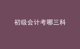 初級會計(jì)考哪三科