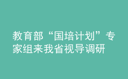 教育部“國(guó)培計(jì)劃”專家組來(lái)我省視導(dǎo)調(diào)研