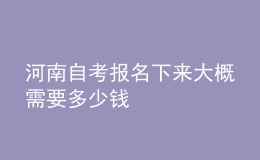 河南自考報名下來大概需要多少錢